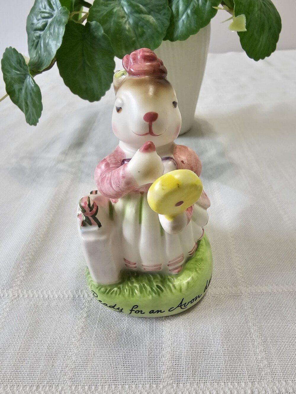 Vintage Avon Precious Moments Figurine - "Ready For An Avon Day"